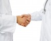 healthcare and medicine: doctors shaking hands